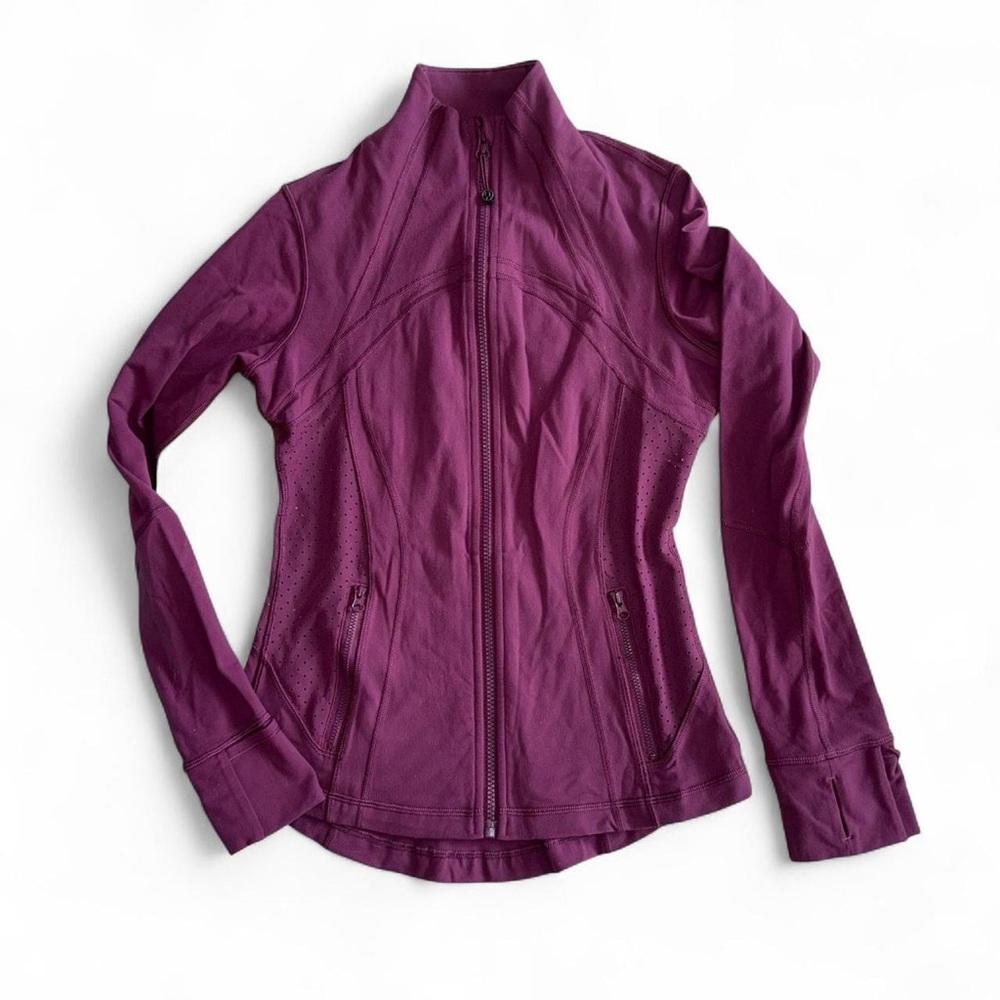 Lululemon purple Define Jacket with breathable mesh details